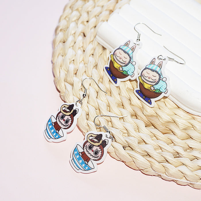 Wholesale Acrylic earrings cartoon cute earrings pendant jewelry
