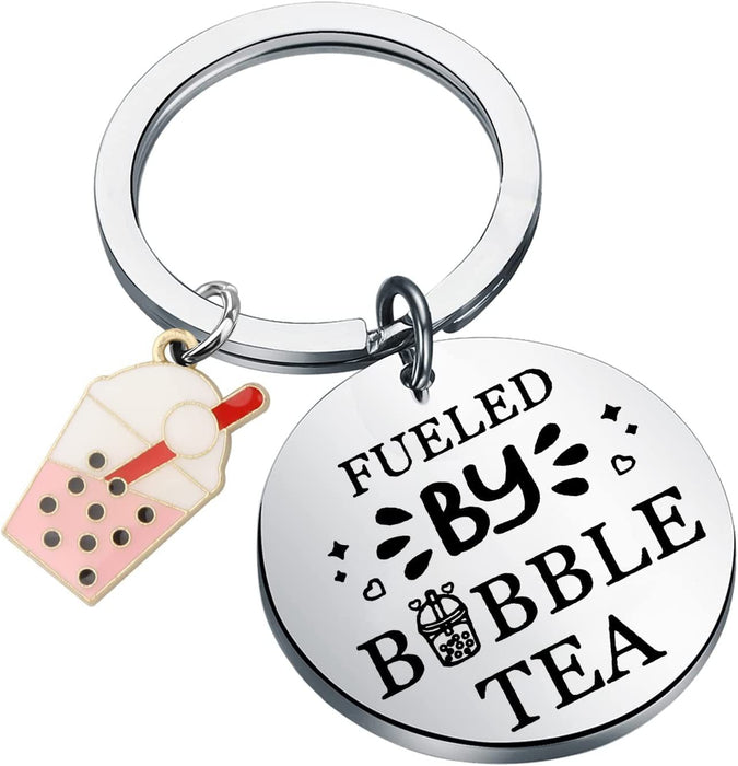 Wholesale Stainless Steel Bubble Tea Key Chain JDC-KC-XinJun004