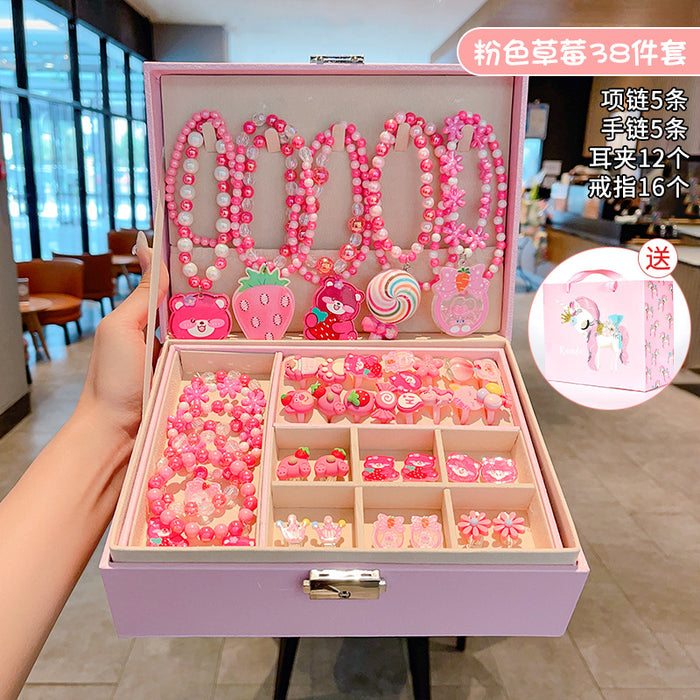 Wholesale Children' s New Headwear Girl Birthday Gift Jewelry Box Princess Girl Hair Accessories Set Gift Box Baby Hair Clip