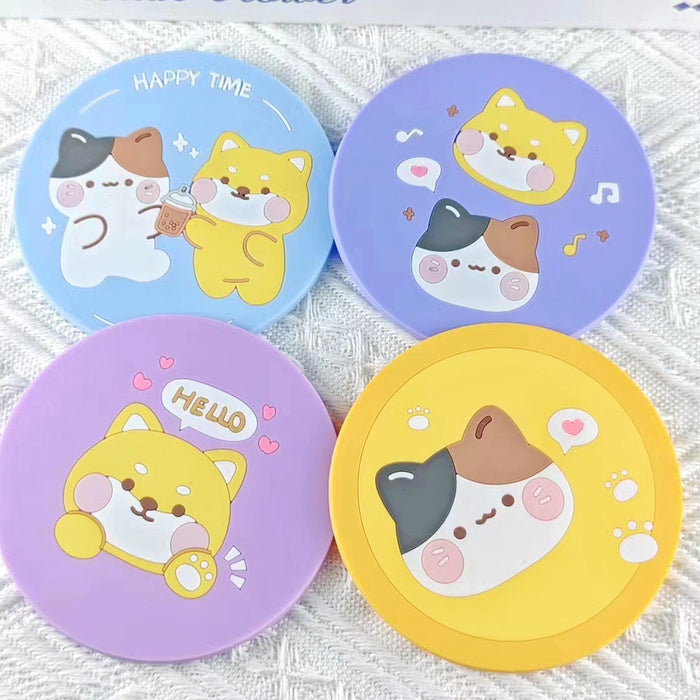 Wholesale Cartoon Soft Plastic Animal Coasters JDC-DCN-HaoH001