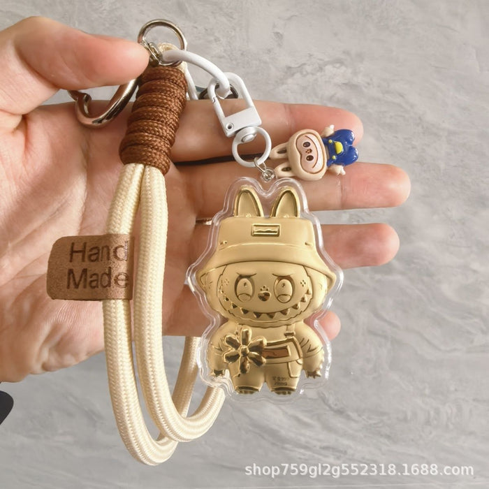 Wholesale Gold-colored cute cartoon keychain