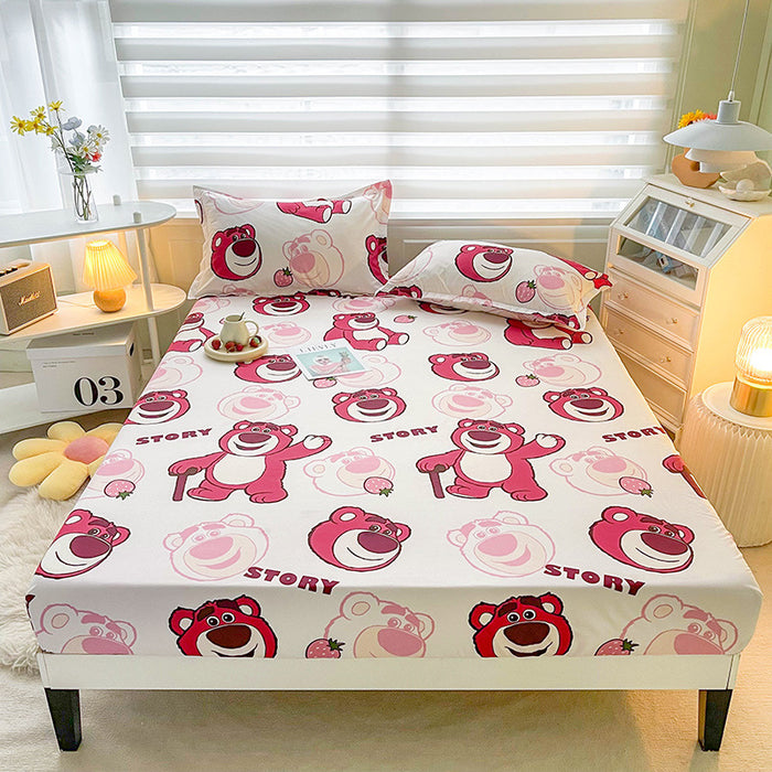 Wholesale A-level Cloud Washed Cotton Cute Cartoon Girl Heart Dormitory Bed Sheets JDC-SEE-AiErMei008