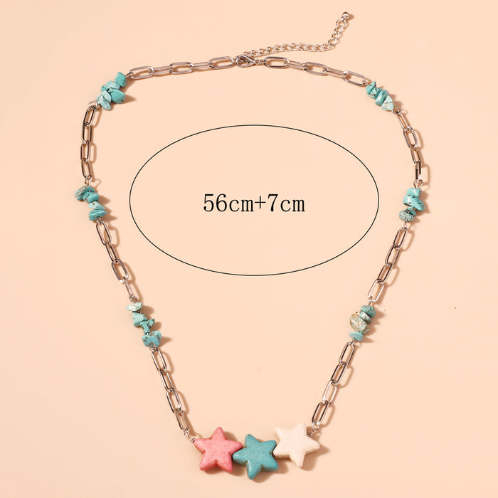 Wholesale five-pointed star pendant Joker personality simple star necklace