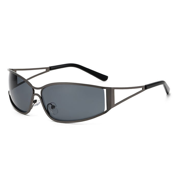 Wholesale Sunglasses technology retro narrow frame sunglasses hollow metal outdoor cycling mirror