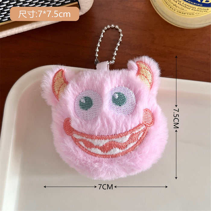 Wholesale  monster doll pendant cute keychain cartoon plush doll schoolbag ornaments