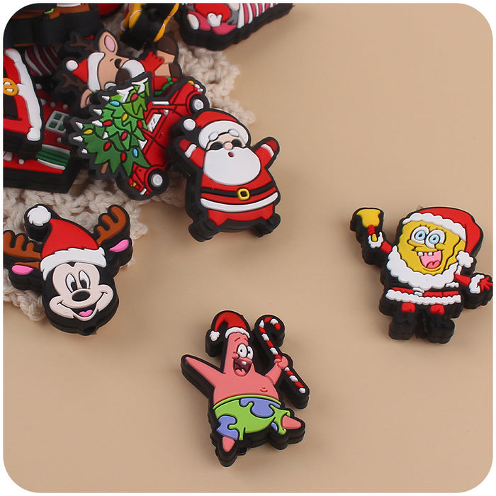 Wholesale Cartoon Christmas Silicone Focal Beads (F) JDC-BDS-GuangTian001