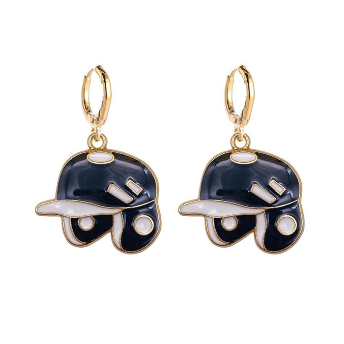 Wholesale Baseball Earrings Cartoon Baseball Oil Drop Pendant Earrings JDC-ES-YaChen018