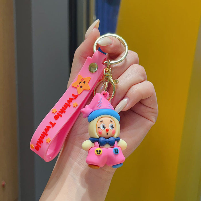 Wholesale Cartoon Star Character 3D PVC Keychain Bag Charm Stylish Student Backpack Pendant Birthday Gift Boutique Resale