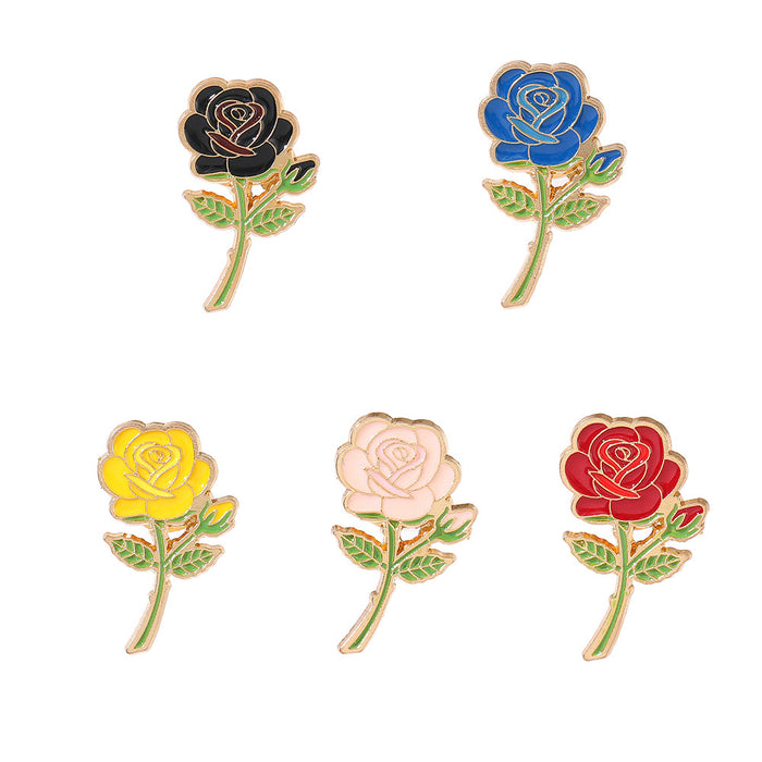 Wholesale Chic Metal Brooch Pin Trendy Elegant Flower Badge For Valentine Wedding Party Boutique Accessory