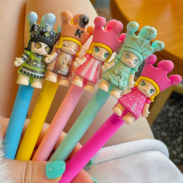 Wholesale Cute King Sweet Girl Heart Student Doll Gel Pen Korean Style Cute pen