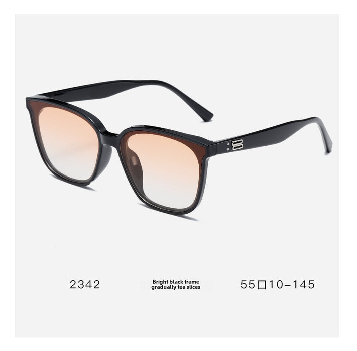 Wholesale Square sunglasses, high-end light colored sunglasses, summer sun shading retro sunglasses