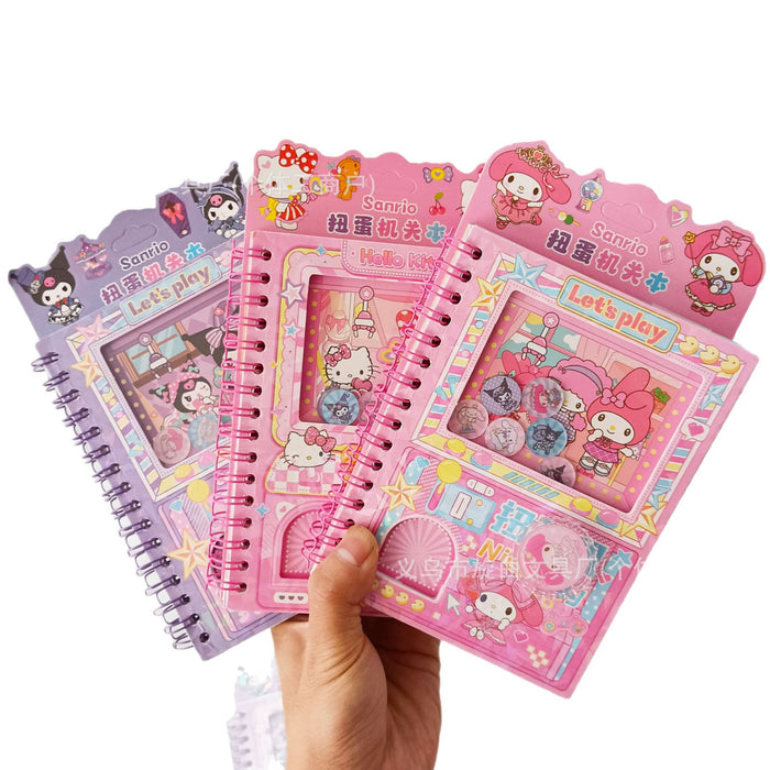 Wholesale Creative cartoon capsule toy-style spiral notebook with stickers