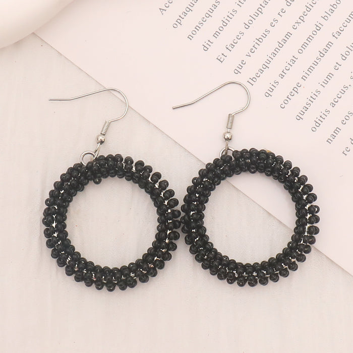 Wholesale Wholesale of colorful handmade beaded earrings with exaggerated personality for women
