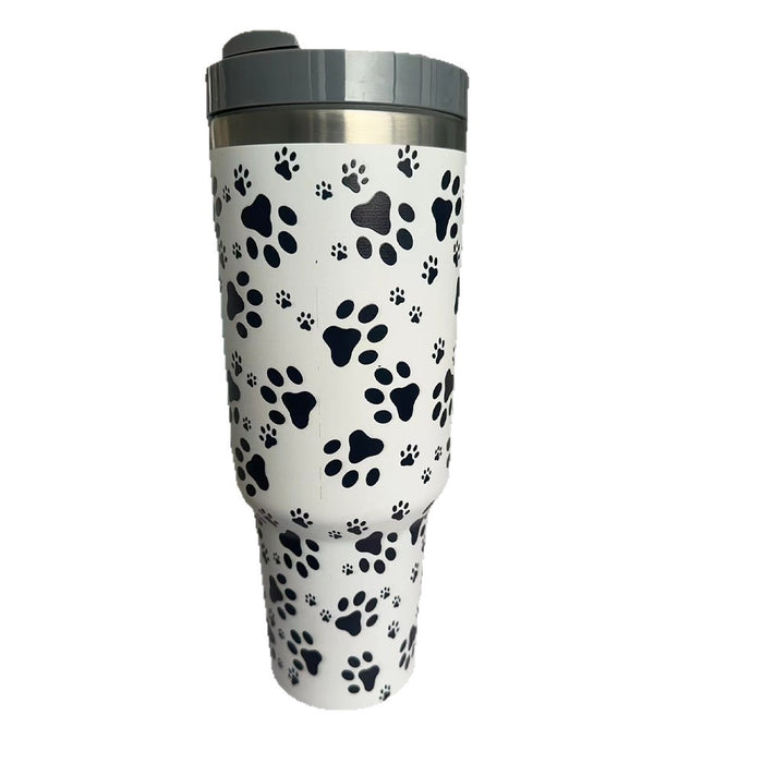 Wholesale Bull Head Print 40oz ice bullies cup Stainless Steel Car Cup with Handle