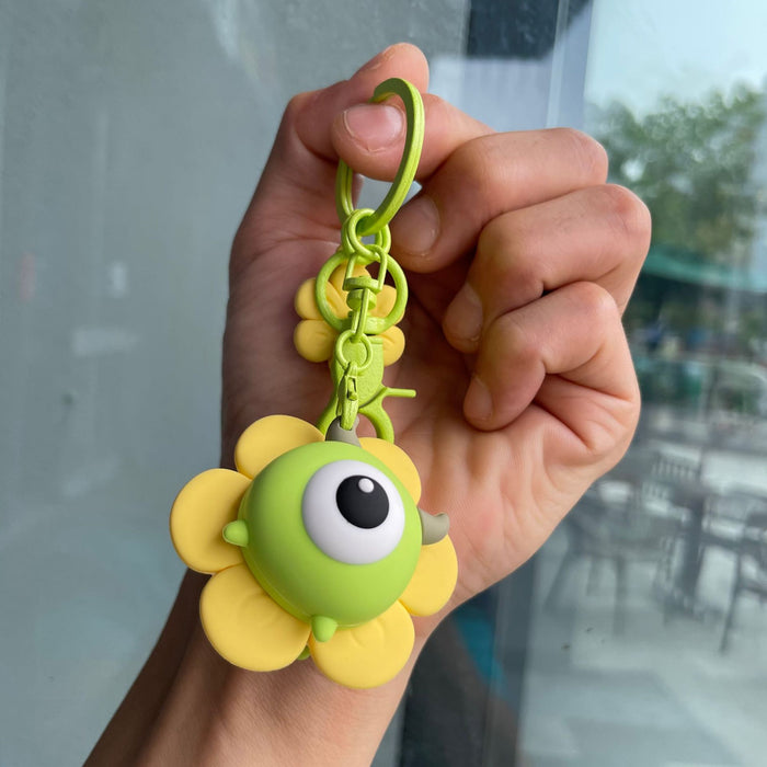 Wholesale Rotating keychain, cute doll bag pendant, hanging decoration, car keychain, smiling face style