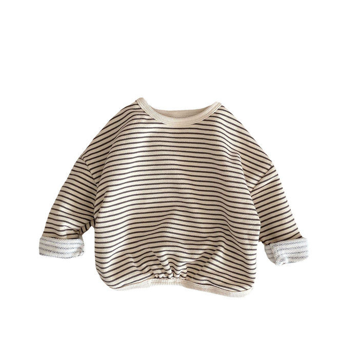 Wholesale Children's Striped Hoodie 0-6 Years Old Children's Clothing Baby Autumn Clothing Boy's Top Baby Base Shirt JDC-BC-XZXY008