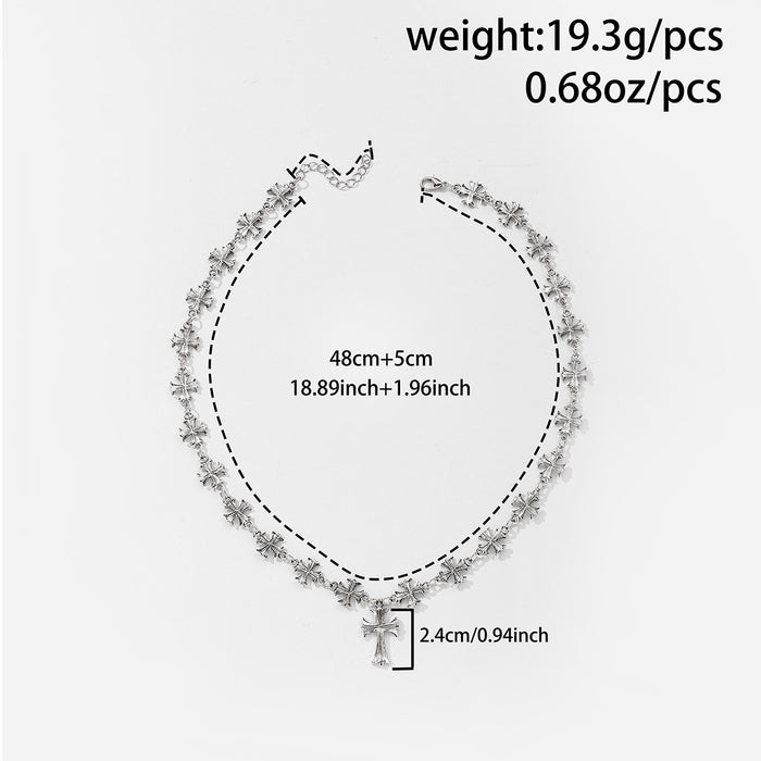 Wholesale Jewelry without cross pendant punk style thick chain collarbone chain necklace for women