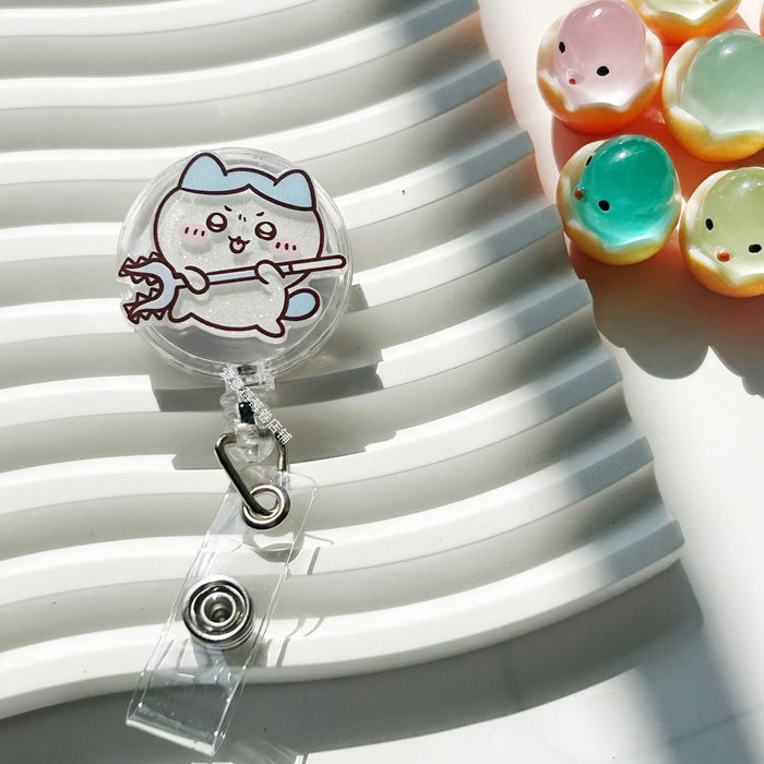 Wholesale Cute student retractable name tag clip Badge Reels