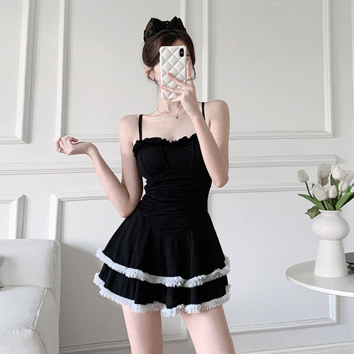 Wholesale Swimsuit hot spring belly covering one-piece vacation swimsuit