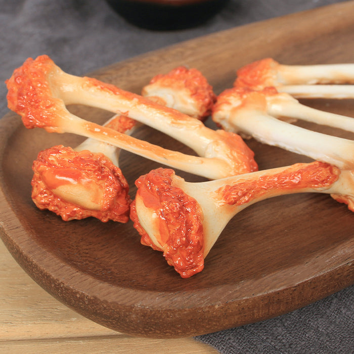 Wholesale Novelty PVC Chicken Bone Keychain Bag Charm For Backpack Purse And Car Key MOQ≥3