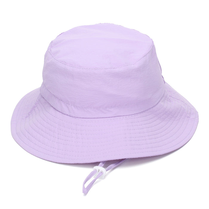 Wholesale Everyday Kids Bucket Hat Solid Light Pink Sun Protection Windproof for 2-6 Years Boutique Resale