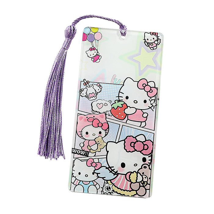 Wholesale cartoon cute cat acrylic tassel bookmark