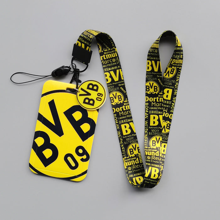 Wholesale football team Lanyard Keychain Cartoon animation hard