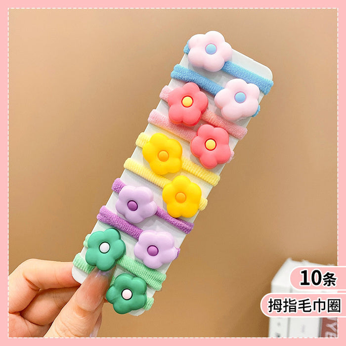 Wholesale Cute Cartoon Hair Ties for Kids Soft Elastic Everyday Styling Baby Hair Accessory