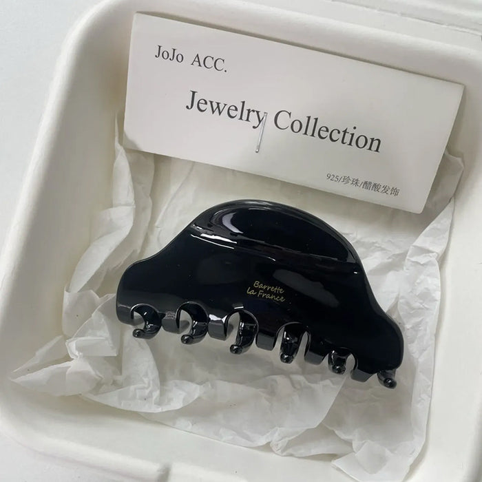 Wholesale Xiaohongshu hot-selling gold label acetic acid grab clip medium French niche simple texture hair clip shark clip headdress