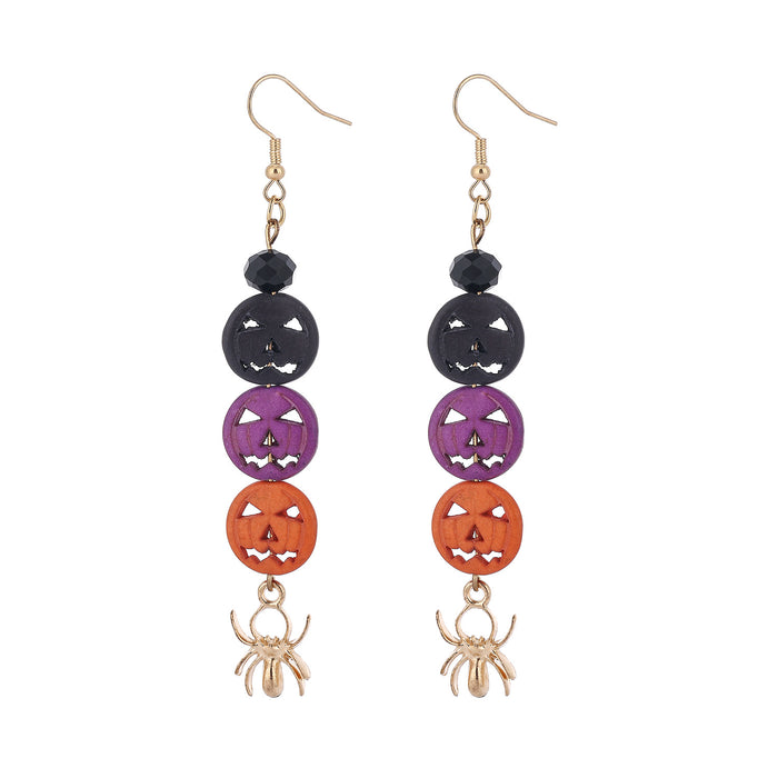Wholesale  themed earrings,  black and white,  orange and purple  main color earrings