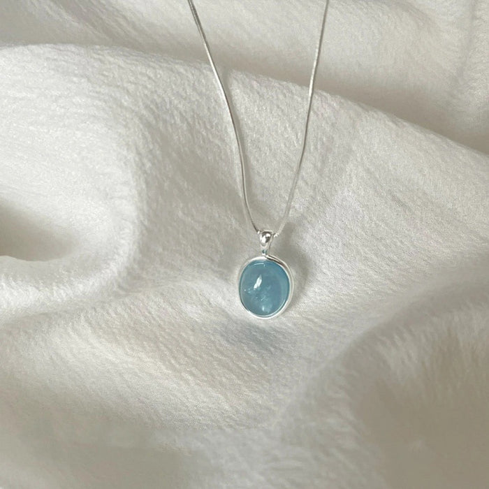 Wholesale Silver natural necklace with high-end feel, niche versatile pendant, collarbone chain