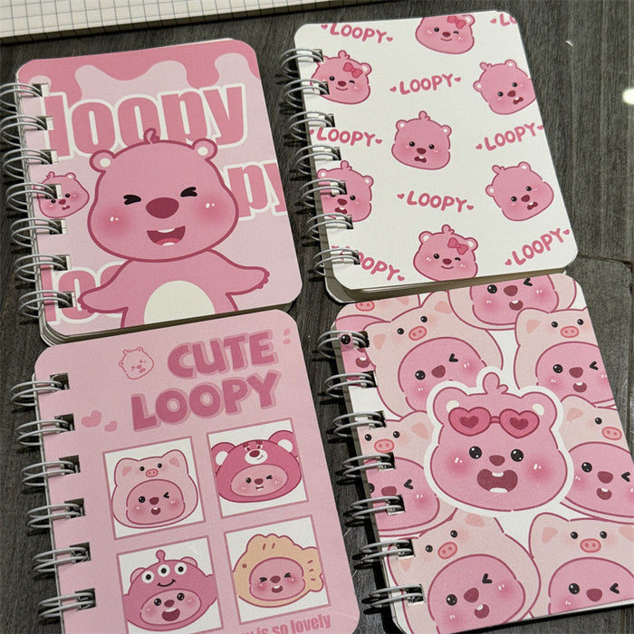 Wholesale 4 Sets of A7 Small Coil Cartoon Paper Notebook JDC-NK-YYC004