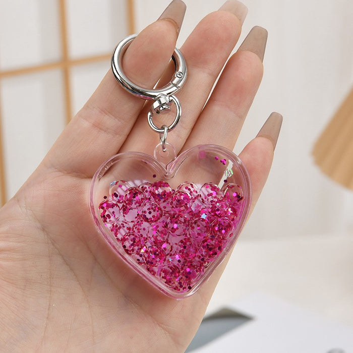 Wholesale Acrylic oil-filled pendant,  glow-in-the-dark iceberg cup keychain