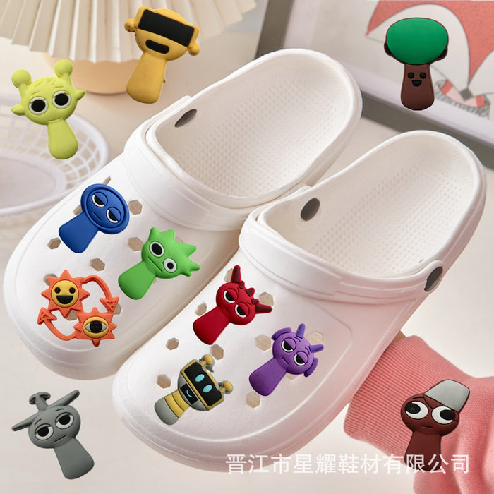 Wholesale Hole shaped shoes, flower shaped shoe buckles, PVC soft rubber cartoon shoe accessories, decorative buckles, wholesale in stock