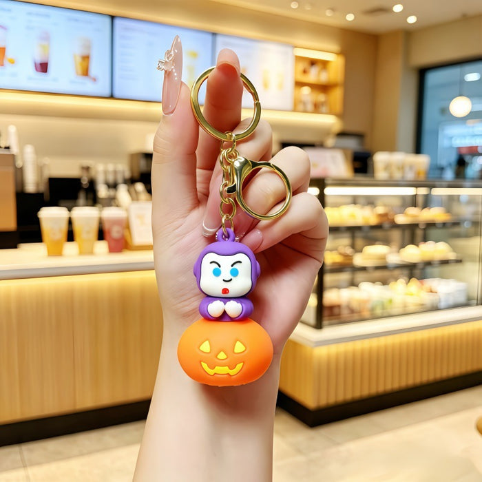 Wholesale Cartoon Metal Keychain Night Light Decorative Bag Charm Gift for Students Couples MOQ≥2