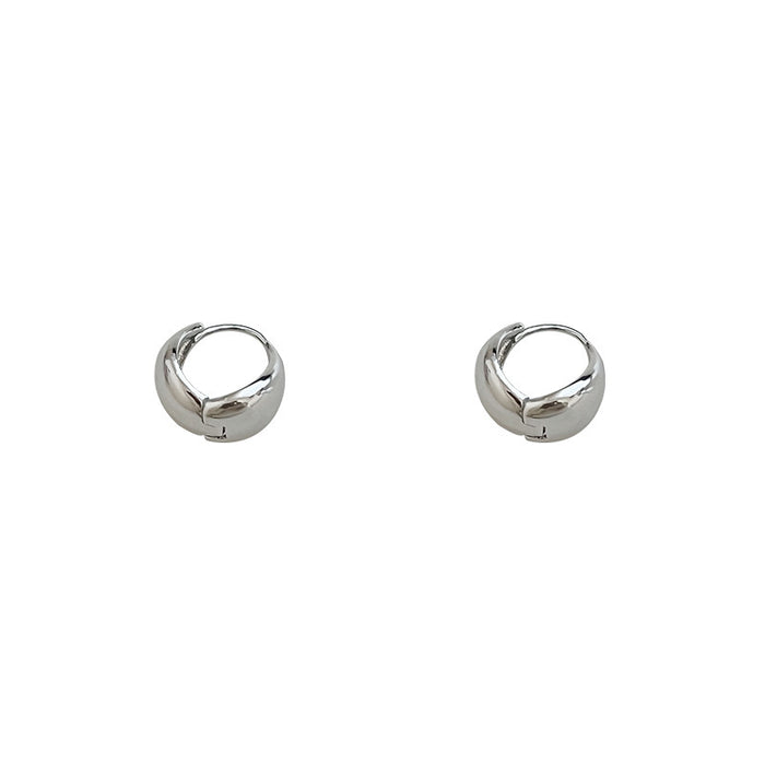 Wholesale Pure silver minimalist personalized earrings with a high-end and niche design, ear buckles that are versatile and retro in temperament