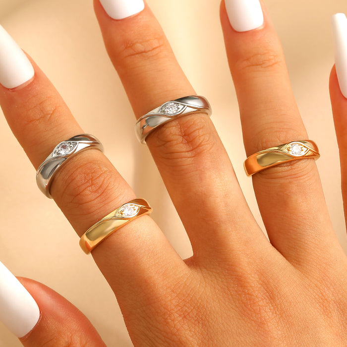 Wholesale Simple wedding clean lines rings