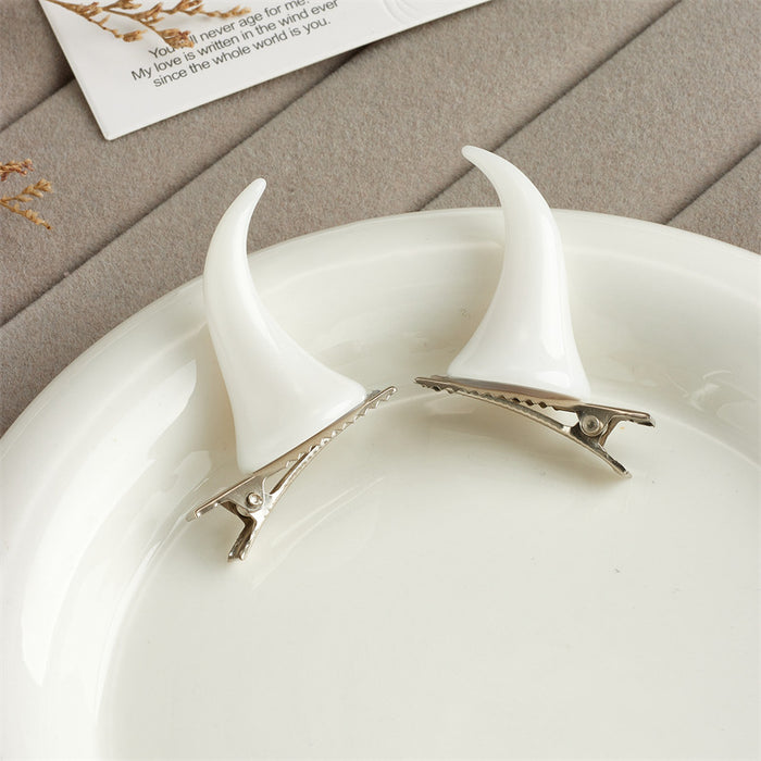 Wholesale  Little Devil Horn Hairpin Hair Accessories Hairpin DIY Female Duckbill Clip High-End Cute Ins Style Exquisite