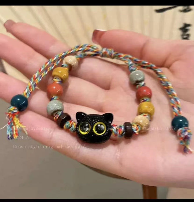 Wholesale Woven rope bracelet with niche design, tassel colored bracelet, and accessories