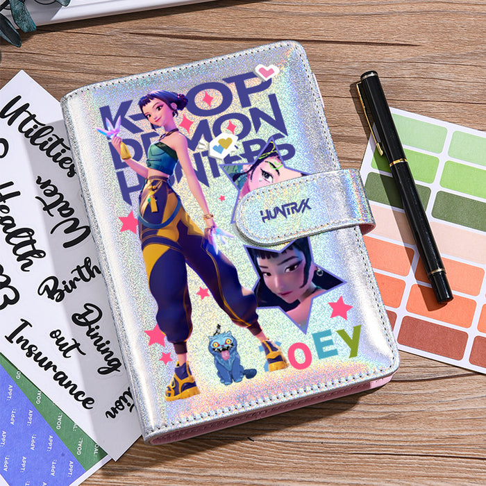 Wholesale Kpop Glitter Hardcover Loose-Leaf Cartoon Notebook