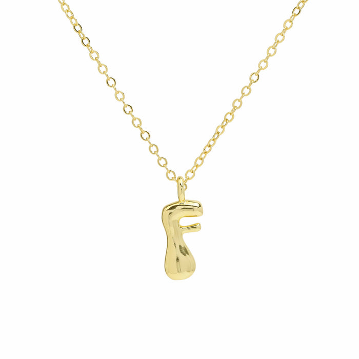 Wholesale 18k Brass Glossy Balloon 26 English Letters Necklace JDC-NE-BaiYi005