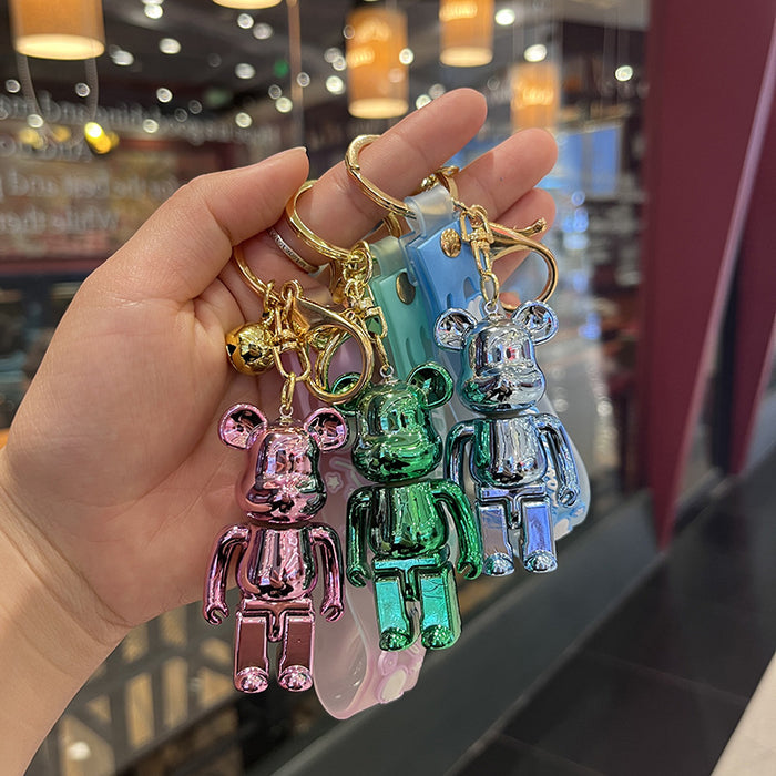 Wholesale Creative cartoon shiny violent bear key chain doll fashion student girlfriends key chain exquisite small gifts