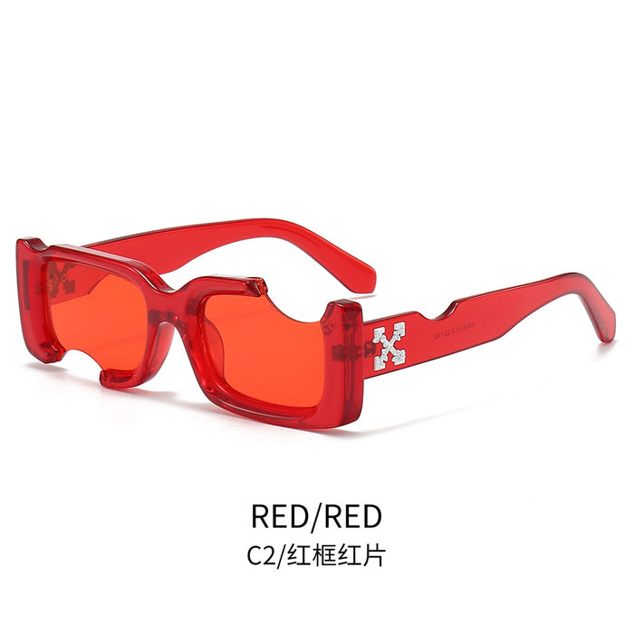 Wholesale sunglasses  box gap sunglasses colorful jelly color men's and women's sunglasses