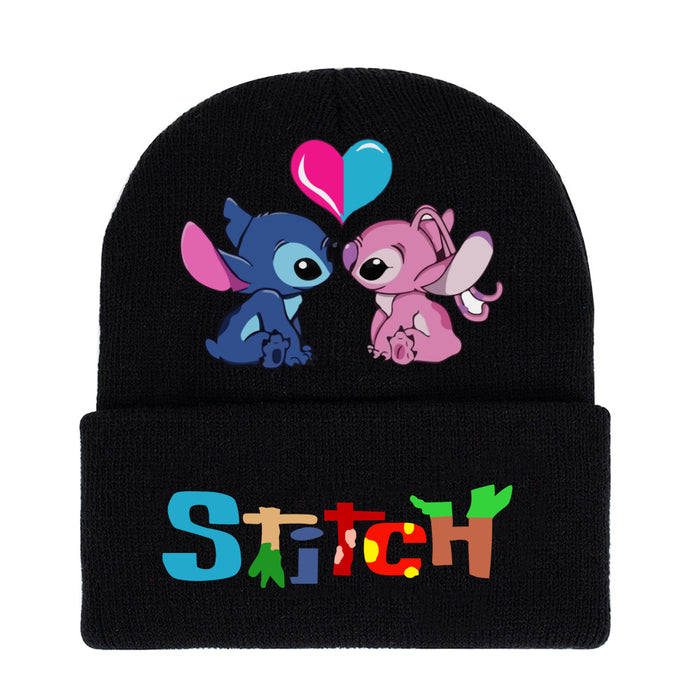 Wholesale Autumn and Winter Warm Cartoon Printed Knitted Hat JDC-FH-WuDuomei014