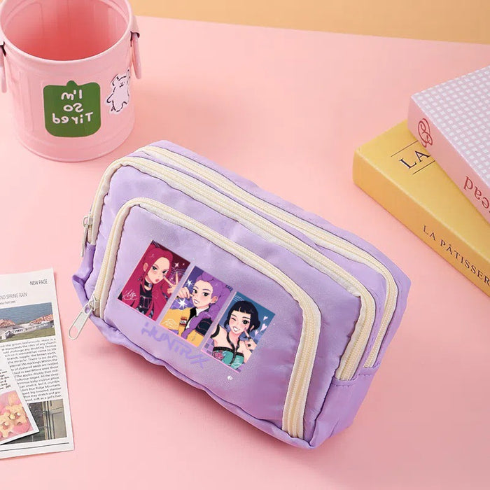 Wholesale KPOP Cute cartoon character candy-colored pencil bags for primary and secondary school students