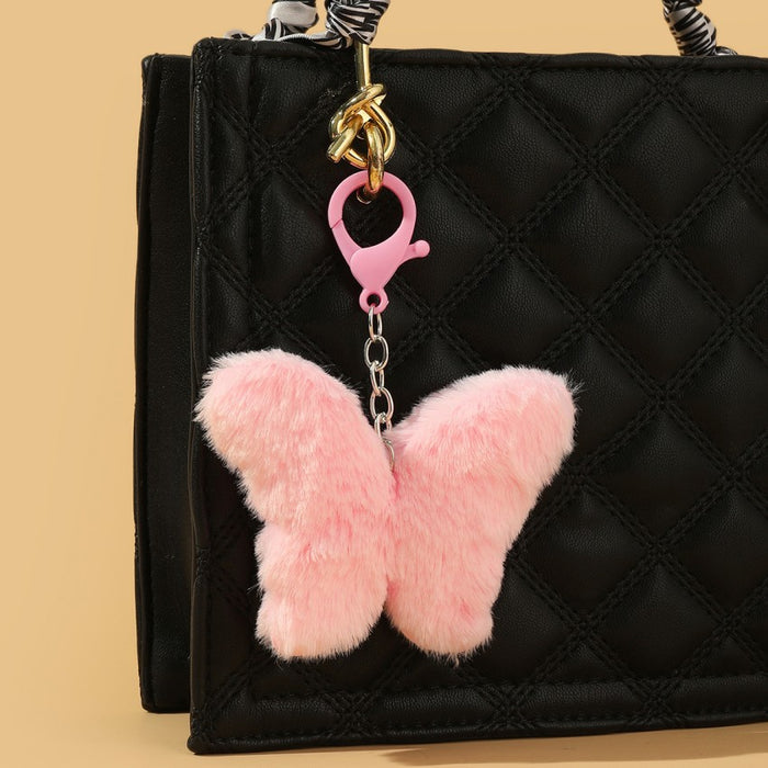 Wholesale Cute Plush Butterfly Keychain JDC-KC-RongR004