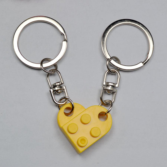 Wholesale Love Building Blocks Plastic Keychain JDC-KC-Maih001