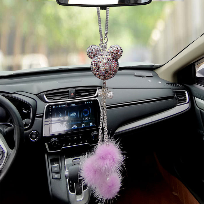 Wholesale Crystal Car pendant cross-border Diamond car creative Car Mirror head pendant