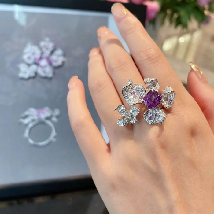 Wholesale Ring, women's mouth, light luxury, high-end sense, niche design, elegant temperament, versatile