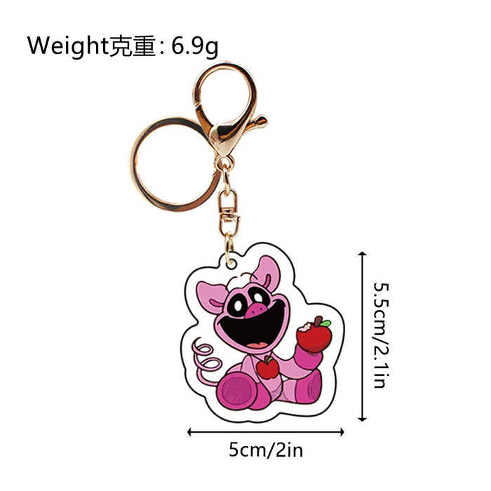 Wholesale Cartoon Smiling Animal Acrylic Keychains JDC-KC-HaoAn006